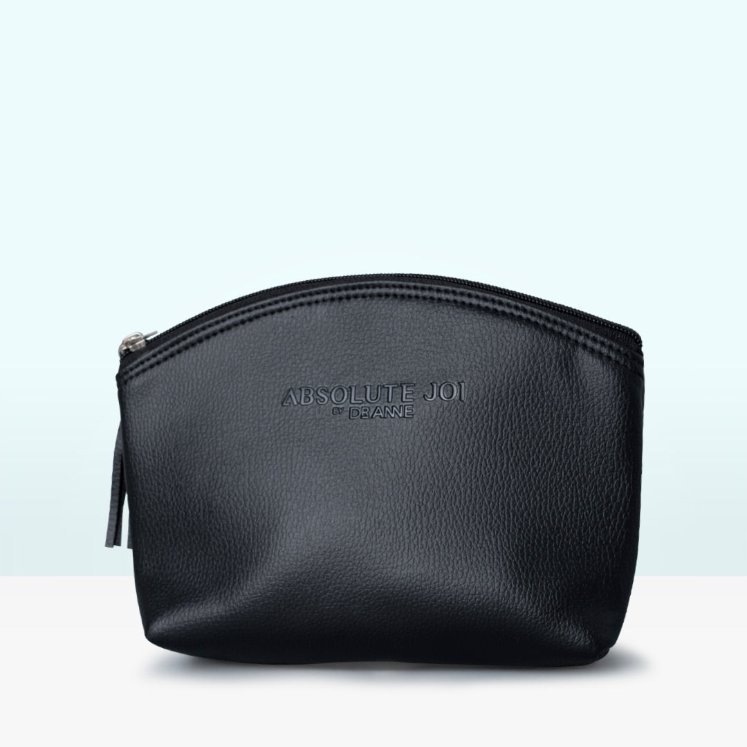 Leather Cosmetic Bag , Black